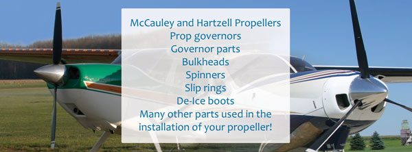 McCauley, Hartzell and Hamilton Standard propellers, blades, hubs, and parts 