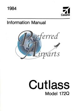 Picture of New 1984 Cessna 172Q Cutlass Pilot Information Manual PN D1252-13