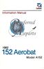 Picture of New 1982 Cessna A152 Aerobat Pilot Information Manual PN D1211-13