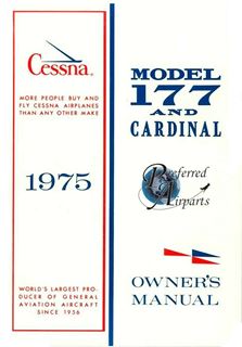 Picture of New 1975 Cessna 177 and Cardinal Aircraft Owner's Manual p/n D1037-13