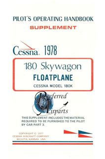 Picture of New Cessna 180 SkyWagon Floatplane Pilots Operating Handbook p/n D1128-13