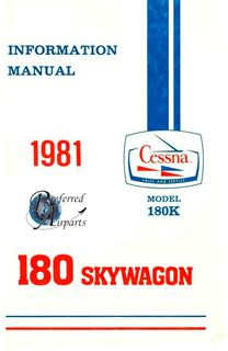 Picture of New 1981 Cessna 180K Skywagon Pilot’s Information Manual p/n D1195-13