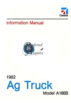 Picture of New 1982 Cessna A188B Ag Truck Pilot’s Information Manual p/n D1220-13.