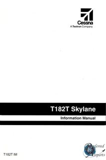 Picture of New Cessna T182T Skylane Pilot Information Manual p/n T182TIM