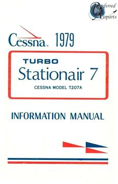 Picture of New 1979 Cessna T207A Turbo Stationair 7 Pilots Information Manual pn D1150-13 
