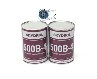Picture of 1 Lot of 2 New Surplus Eastman Skydrol Fire-Resistant Hydraulic Fluid QT 500B4