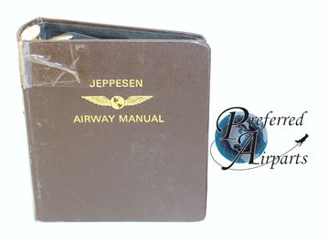 Picture of 1 Lot of 10 Used Jeppesen Aircraft Manual Leather Binders 2 inch Rings