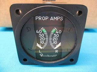 Picture of Repaired Beechcraft Propeller Prop De-Ice Amp Ammeter 563-305 114-380049-7 8130 (17237)