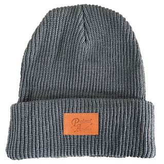 Picture of Preferred Beanie Gray Rib Knit Cuffed