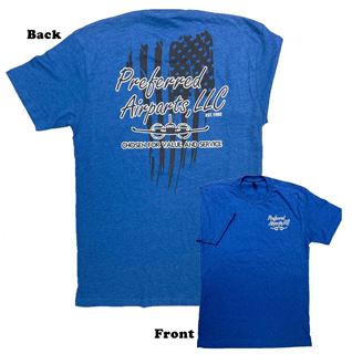 Picture of Preferred Blue Flag Short Sleeve Shirt. 