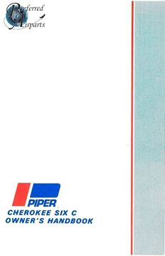 Picture of New Surplus 1970 Piper PA32-260C Cherokee Six Owner's Manual pn 753-809