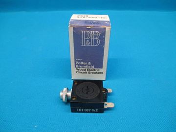 Picture of Potter & Brumfield Wood Electric Circuit Breaker 375-220-101 20 Amp (14724)