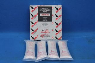 Picture of 1 Lot of 4 New Old Stock Auburn Aircraft Spark Plugs HSR86 (22484)