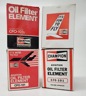 Picture of 1 Lot of 4 New Old Stock Champion Aerospace Oil Filter p/n CFO-101