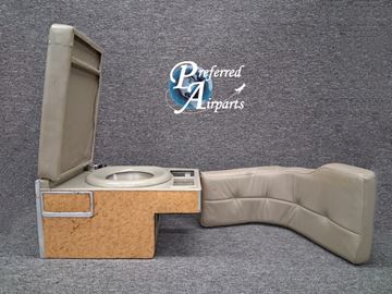 Picture of Used Cessna Aircraft Toilet Seat Assembly with Back Cushion, p/n 5291525-5