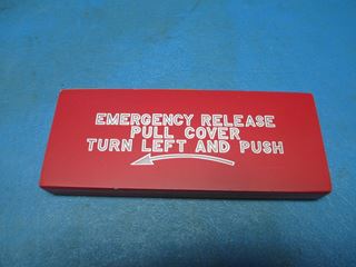 Picture of Glow Emergency Release Placard/Sign P/N CPI300 (10754)