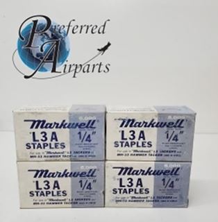 Picture of Lot of 4 Full Boxes Staples for Markwell L3 Tacker or MH-33 Hammer Tacker PN L3A