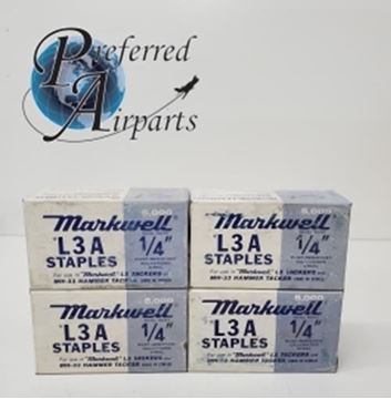 Picture of Lot of 4 Full Boxes Staples for Markwell L3 Tacker or MH-33 Hammer Tacker PN L3A