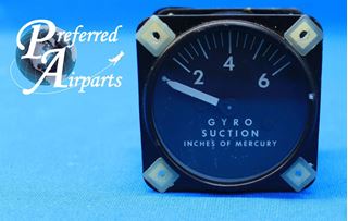 Picture of Clean Used Airbourne Mfg Co Aircraft Gyro Suction Gauge P/N 1G10-1 (18219)