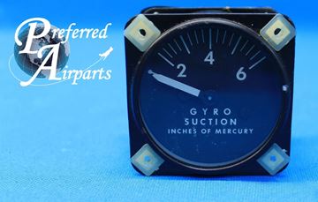 Picture of Clean Used Airbourne Mfg Co Aircraft Gyro Suction Gauge P/N 1G10-1 (18219)