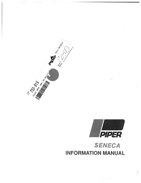 Picture of Piper Seneca Information Manual, P/N 753-815