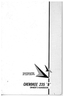 Picture of Piper Cherokee 235 "B" Owner's Handbook, P/N 753-729