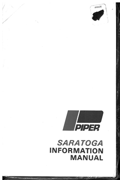 Picture of New Piper PA-32-301 Saratoga Information Manual, p/n 761-728