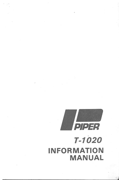Picture of New Piper PA-31-350 T1020 Manual, p/n 761-772