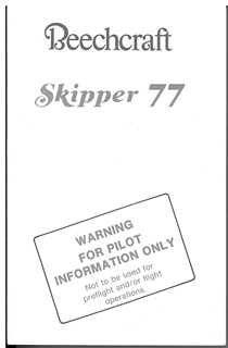 Picture of New Beechcraft Skipper 77 Pilot Information Manual, p/n BAC-408 FTM