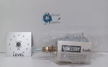 Picture of New Emhart Mallory Dual Stereo Potentiometer, MGLL8, 8 ohm, 50 watt