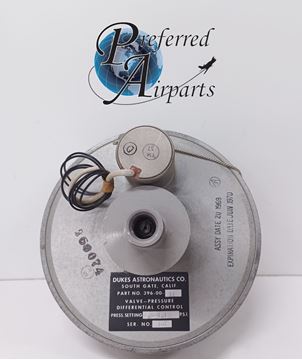 Picture of New Old Stock Dukes Astronautics Aircraft Cabin Safety Valve, p/n 396-00-11