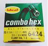 Picture of Lot of 10 Ideal Parker Combo Hex Stainless Steel Clamps, 6424