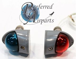 Picture of Set of Two Aircraft Navigation Lights part number A1815A. 12 or 24 volt.