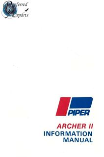 Picture of New Surplus 1980-1984 Piper PA28-181 Archer II Pilot's Info Manual pn 761-722