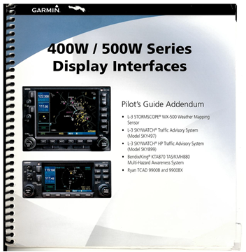 Picture of Used Garmin 400W/500W Series Pilot's Guide Addendum, 190-00356-31 Rev D, SL #3