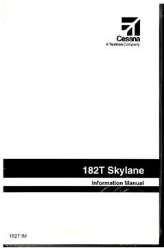 Picture of New Cessna 182T Skylane Aircraft Information Manual p/n 182TIM, D5139-13