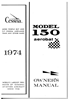 Picture of New 1974 Cessna 150 Aerobat Aircraft Owner's Manual p/n D1014-13, D5139-13