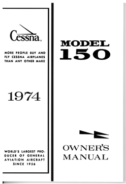 Picture of New 1974 Cessna 150 Aircraft Owner's Manual p/n D1013-13, w/ Supplement D5139-13
