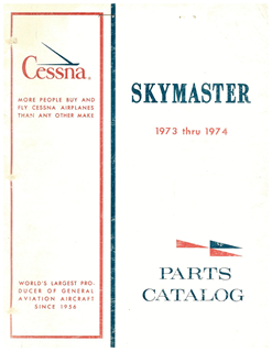 Picture of Used 1973-1974 Cessna 337 Skymaster Aircraft Parts Catalog p/n P524C1-12