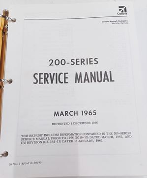 Picture of Used 1965 Cessna 200 Series Aircraft Service Manual Reprint, p/n D470-13