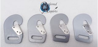 Picture of Lot of 4 New Aircraft Clip Type Seat Belt Hook Fittings, p/n 111B81-01