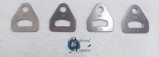 Picture of Lot of 4 Aircraft Seat Belt Fitting Latch Plates, p/n 4D018A