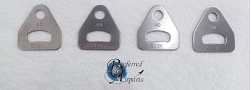 Picture of Lot of 4 Aircraft Seat Belt Fitting Latch Plates, p/n 4D018A