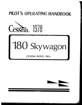 Picture of 1978 Cessna 180K Skywagon Pilot's Operating Handbook p/n D1113-13