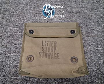 Picture of Vintage Aviation Military Litter Strap Stowage Bag, p/n Eb Item (SL #433)