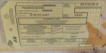 Picture of New Aerazur ATR Aircraft RH Outer Wing Deice Boot, p/n 32-158-17-2