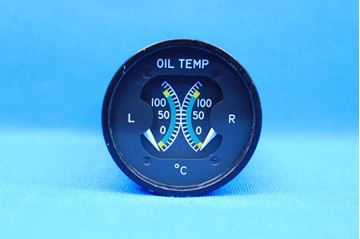 Picture of Weston Aircraft Dual Oil Temperature Indicator Core p/n 253682 (19405)
