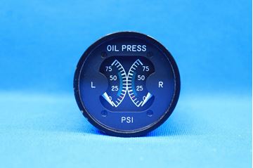 Picture of Weston Aircraft Dual Oil Pressure Indicator Core p/n 253683 (19407)