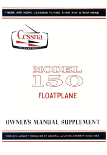 Picture of New 1967-1968 Cessna 150 Floatplane Owner's Manual Supplement p/n D618-13