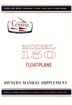 Picture of New 1967-1968 Cessna 150 Floatplane Owner's Manual Supplement p/n D618-13